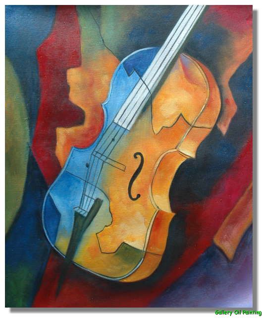 535x644 Mixed Colorful Cello Musical Instrument Painting On Canvas - Instrument Painting