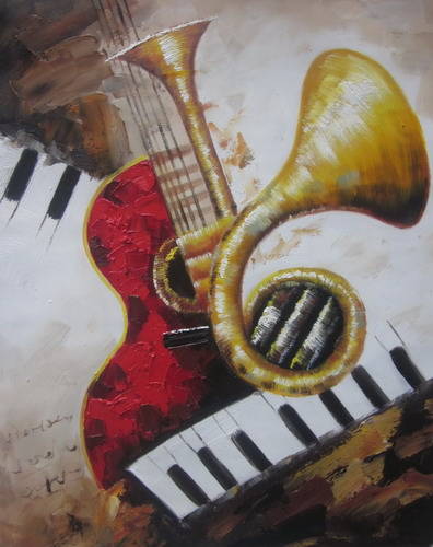 396x500 Sell Musical Instrument Decorative Abstract Painting Music09(Id - Instrument Painting