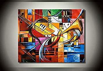 355x245 Ode Rin Art Christmas Gift 100% Hand Painted On Canvas - Instrument Painting