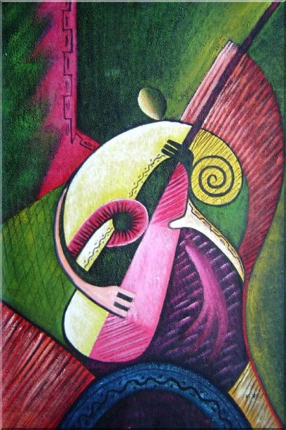 408x612 Framed Playing Musical Instrument Oil Painting Portraits Musician - Instrument Painting