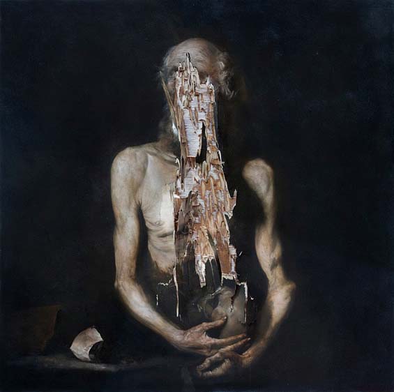 565x562 Nicola Samori Scratches The Surface Of His Dark And Intense - Intense Painting