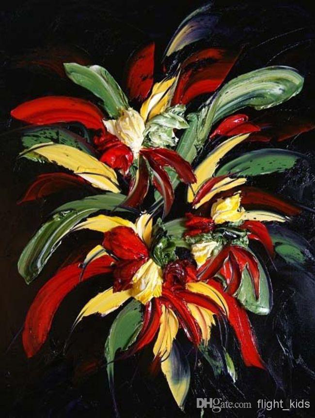 650x861 2018 Oil Paintings Intense Color Flower Oil Paint On Canvas Hand - Intense Painting