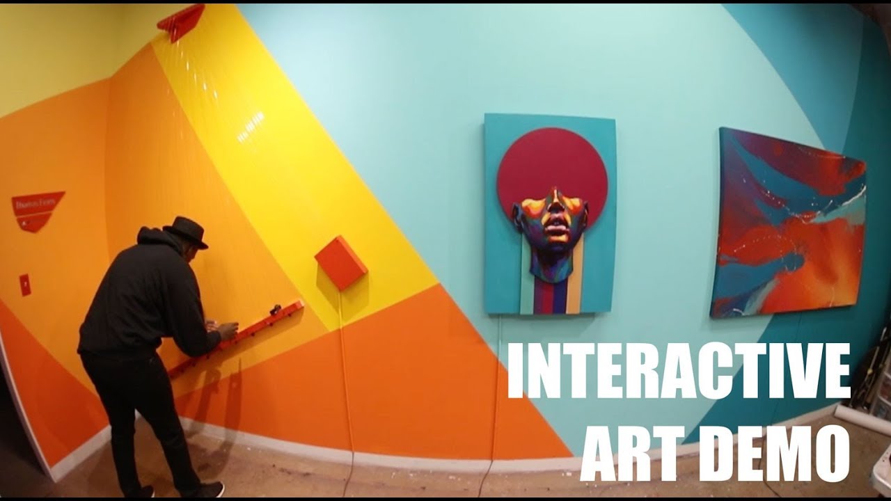 1280x720 Interactive Painting And Sound Installation - Interactive Painting