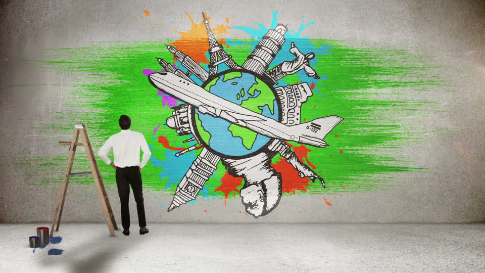 960x540 Businessman Doodle Business People Hd Stock Video 761 008 - Internet Painting