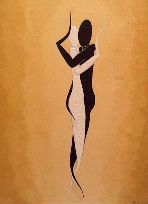 478x659terracial Oil Painting On Canvas. Painted By Uk Artists. Sold - Interracial Painting