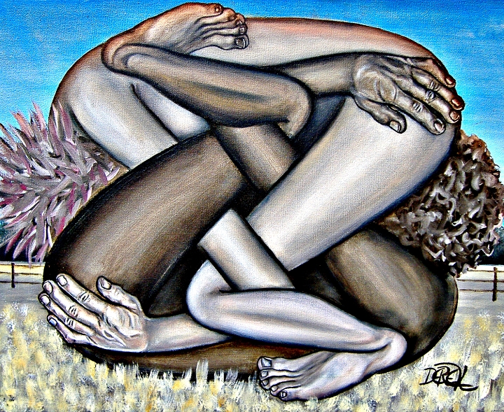 720x589 Intimacy Derek Murphy Art - Interracial Painting