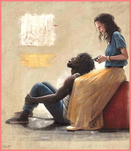 455x525 Pin By Michael Omni On Interracial (1) - Interracial Painting