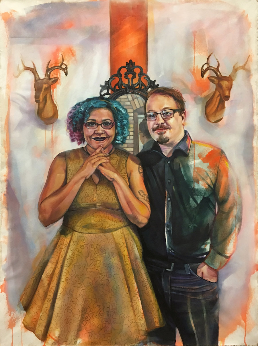 900x1209 Artist Paints Interracial Couples Just Being, Together Huffpost - Interracial Painting