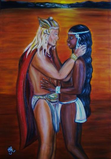 375x538 Interracial Art Paintings For Sale Saatchi Art - Interracial Painting