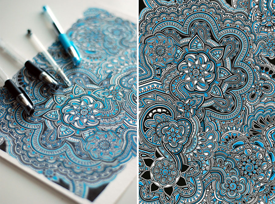 900x669 Artist Turns Ocean Stones Into Tiny Mandalas By Painting Colourful - Intricate Painting