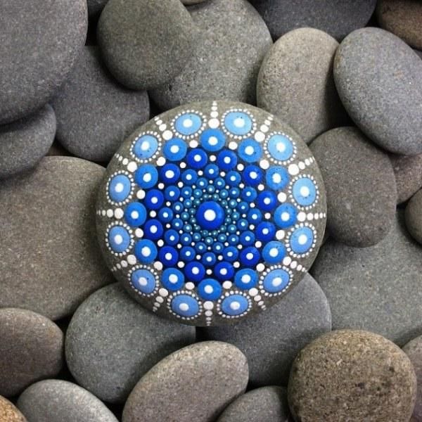 600x600 Intricate Art Of Mandala Stones, Colorful Rockpainting Ideas - Intricate Painting