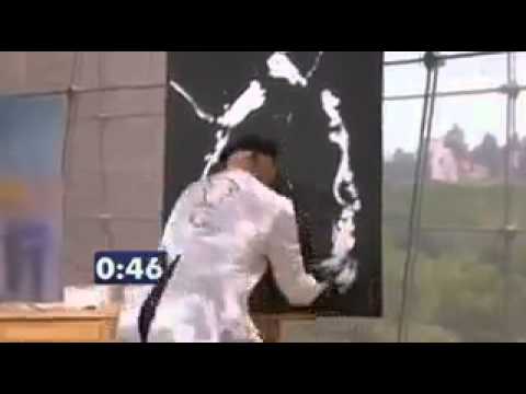 480x360 Amazing Painter Paints A Face Upside Down - Inverted Painting