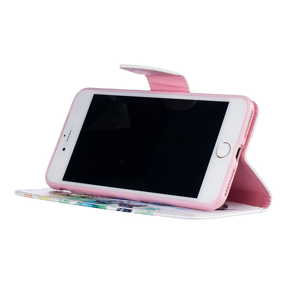 1000x1000 Painting Wallet Style Magnetic Flip Card Holder Stand Tpu + Pu - Iphone 7 Painting