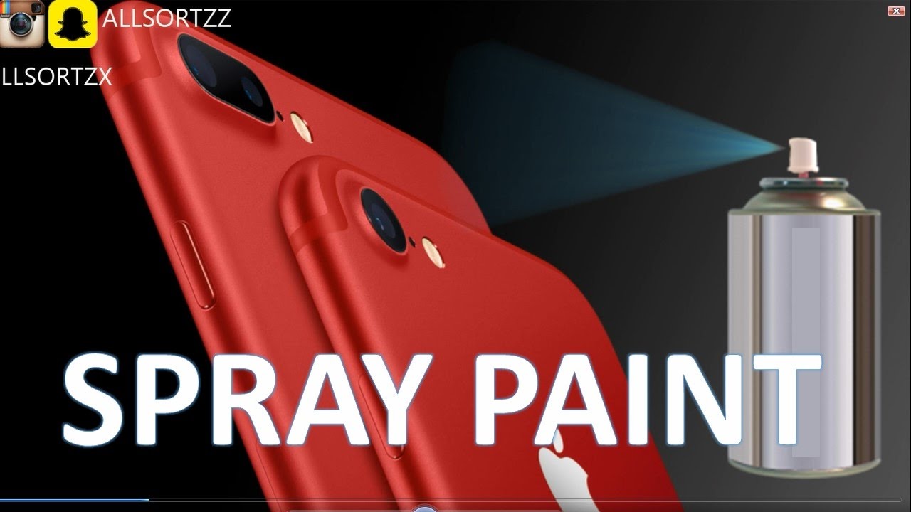 1280x720 Spray Painting An Apple Iphone 7 Plus In Red!!! - Iphone 7 Painting