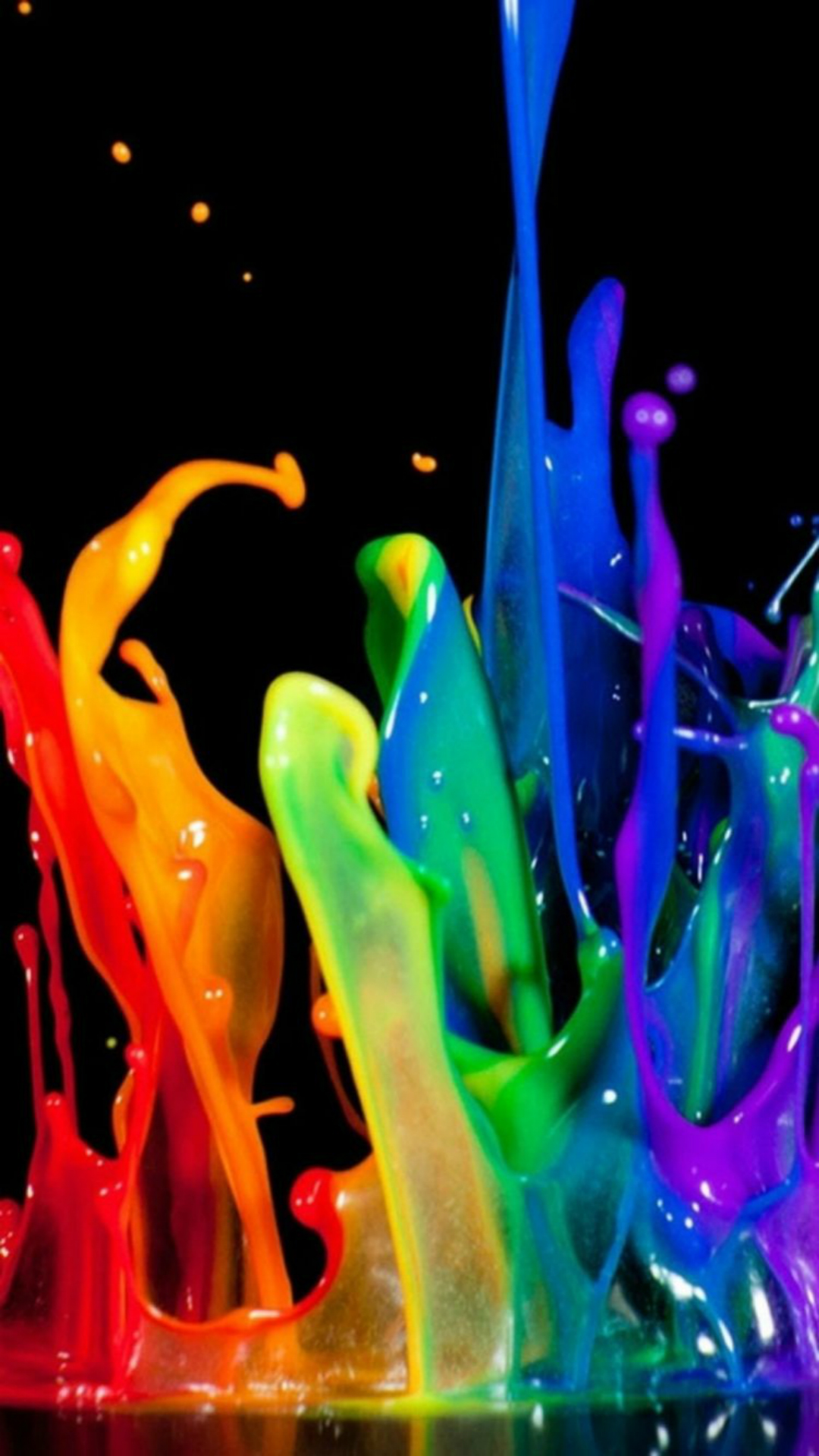 1080x1920 Wallpaper.wiki Abstract Jumping Dancing Colorful Paint Iphone 7 - Iphone 7 Painting