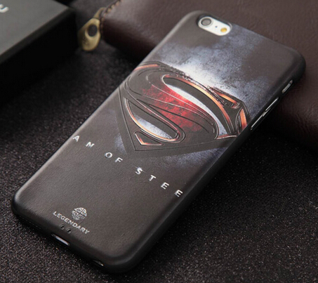 453x403 Black Superman Painting Iphone 7 Plus Cover Skin Phone Cheap Case - Iphone 7 Painting