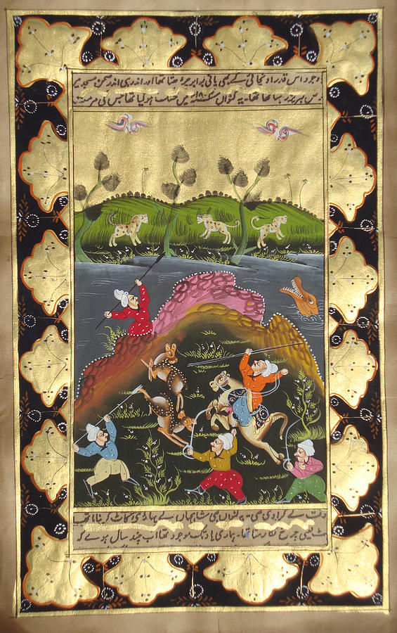 565x900 Persian Miniature Painting Artwork Qajar Painting Antique Vintage - Iranian Miniature Painting