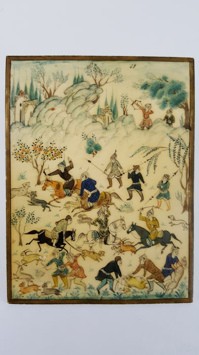 393x700 Signed Persian Miniature Painting On Ivory - Iranian Miniature Painting