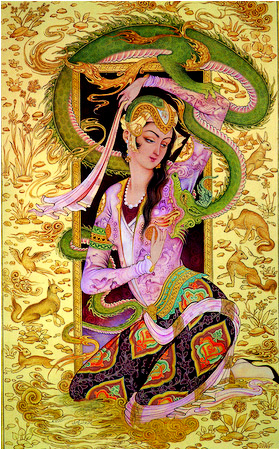 280x450 Vintage Art, Persian Miniature Painting - Iranian Miniature Painting