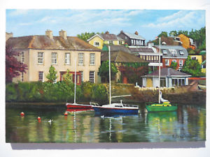 300x225 Original Painting Oil On Canvas Kinsale Ireland Boats Kinsale - Ireland Painting