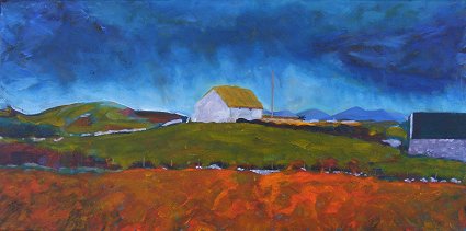 425x211 Stone Cottage - Ireland Painting