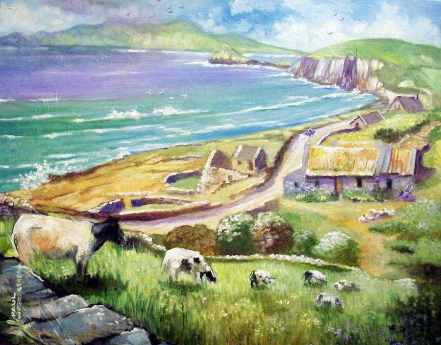 900x704 Dingle Co Kerry Ireland Painting By Paul Weerasekera - Ireland Painting