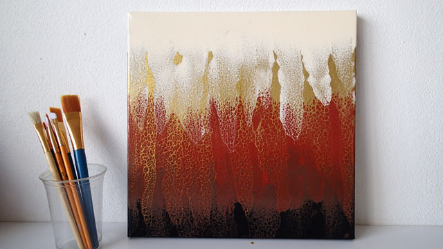 640x360 Using An Iridescent Medium In A Swipe Painting - Iridescent Painting