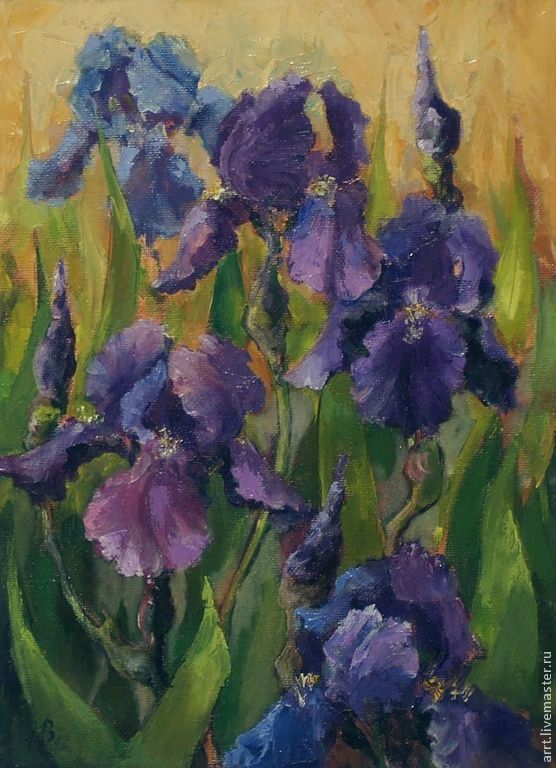 Iris Oil Painting at PaintingValley.com | Explore collection of Iris ...