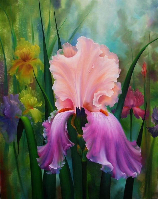 633x800 Gallery - Iris Oil Painting