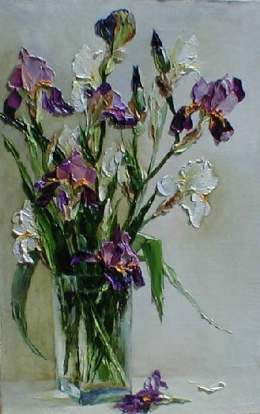 377x600 Irises Oil Painting Art Iris, Oil And Paintings - Iris Oil Painting