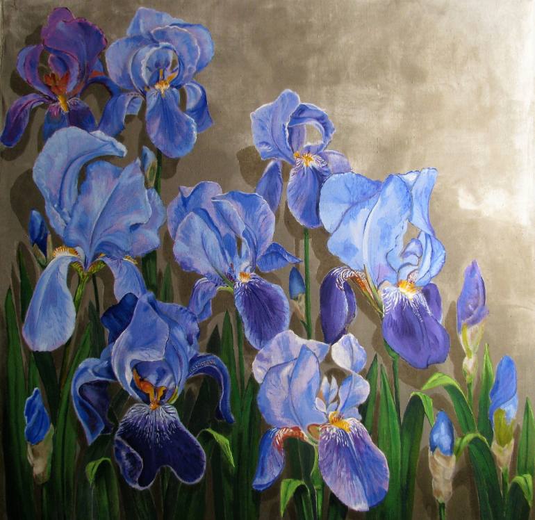 770x748 Saatchi Art Iris In Arles Painting By Patrick Bornemann - Iris Painting