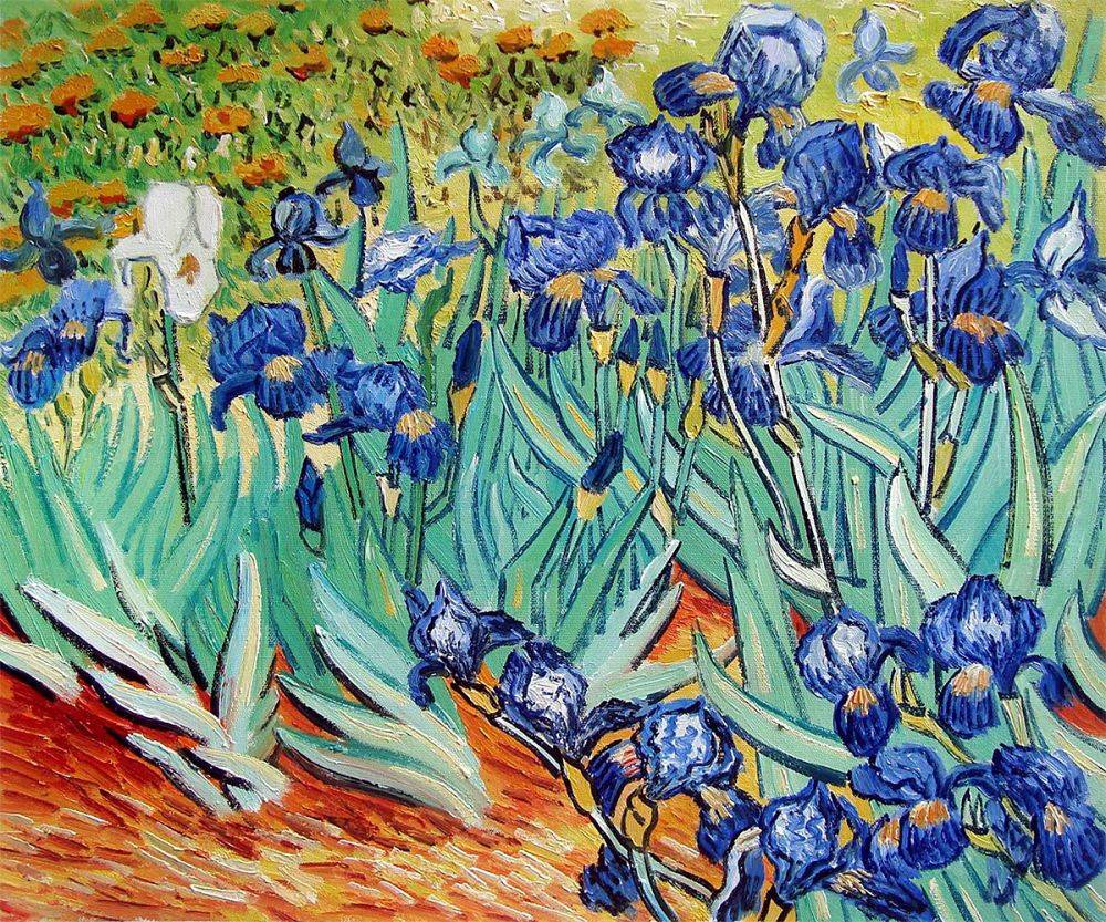 1000x833 Irises - Irises Painting