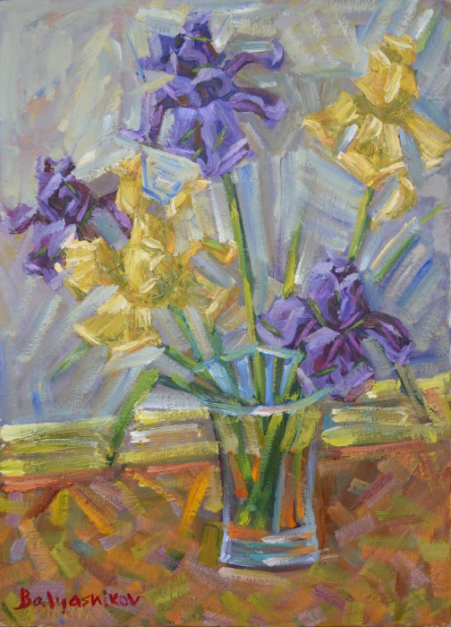 504x700 Irises Painting For Sale By Ivan Balyasnikov - Irises Painting
