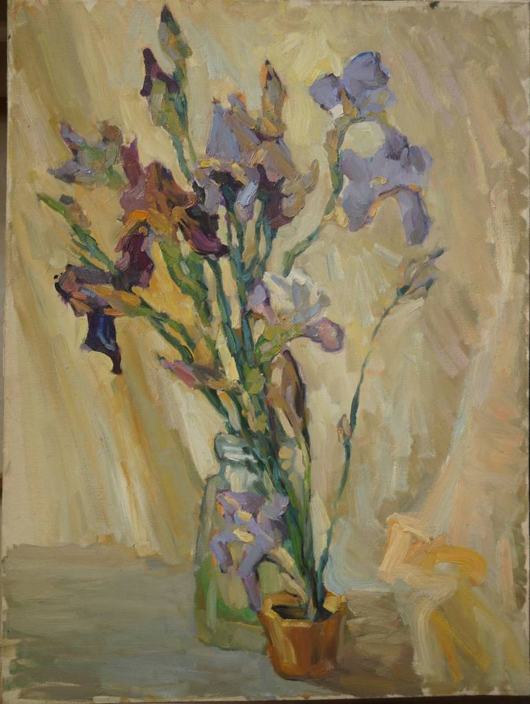 770x1023 Saatchi Art Irises Painting By Kateryna Kozak Voiedylo - Irises Painting