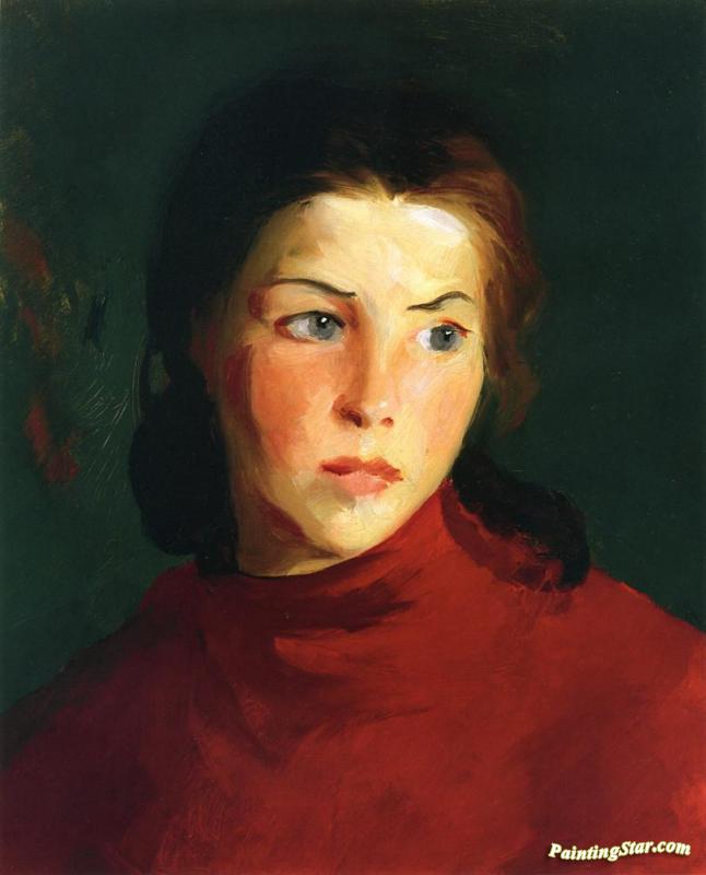 646x800 Irish Girl (Mary Lavelle) Artwork By Robert Henri Oil Painting - Irish Girl Painting