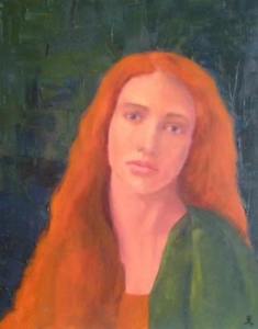 235x300 Pretty Red Haired Girl Scott Aycock Oil Painting Portrait Irish - Irish Girl Painting