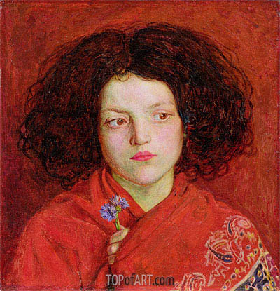 400x415 The Irish Girl Ford Madox Brown Painting Reproduction 6404 - Irish Girl Painting