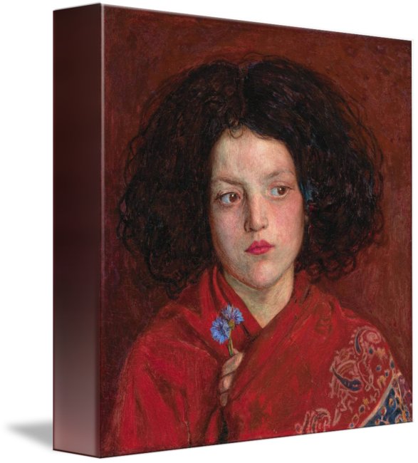 587x650 Ford Madox Brown - Irish Girl Painting