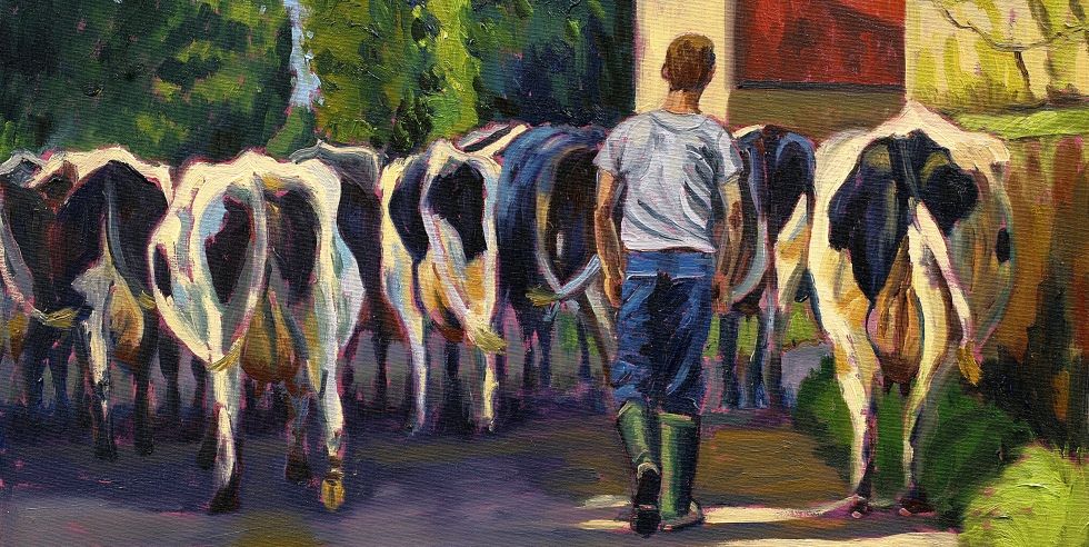 980x492 Irish Paintings By Brigid Shelly Home Cows - Irish Painting