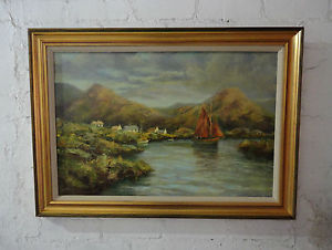300x226 Lovely Large Original Landscape Oil Painting By Irish Artist Paul - Irish Painting
