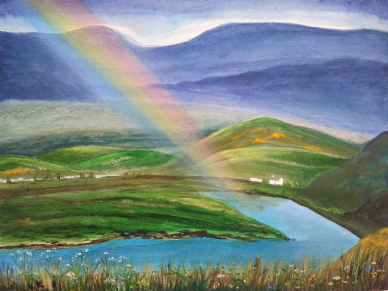 770x578 Saatchi Art Irish Rainbow Painting By Ria Janta Cooper - Irish Painting