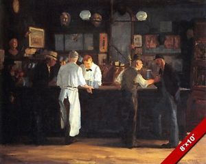 300x240 An Evening In The Irish Pub Bar Oil Painting Art Giclee Print - Irish Pub Painting