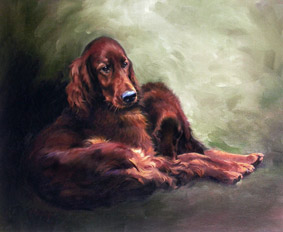 283x232 Irish Setter Prints - Irish Setter Painting