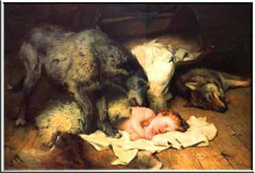 369x251 Sons Of Savages Gelert, Irish Wolfhound - Irish Wolfhound Painting