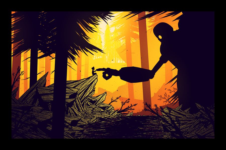 900x600 Iron Giant - Iron Giant Painting