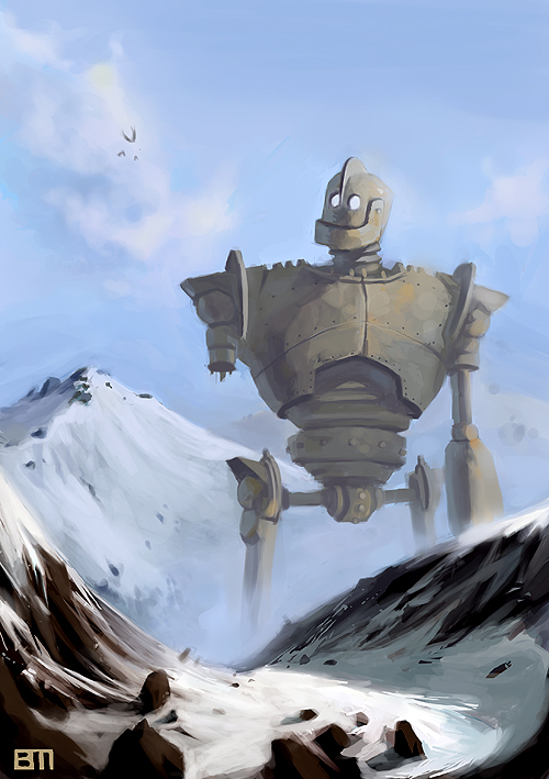 500x709 Iron Giant By Bigmac996 - Iron Giant Painting