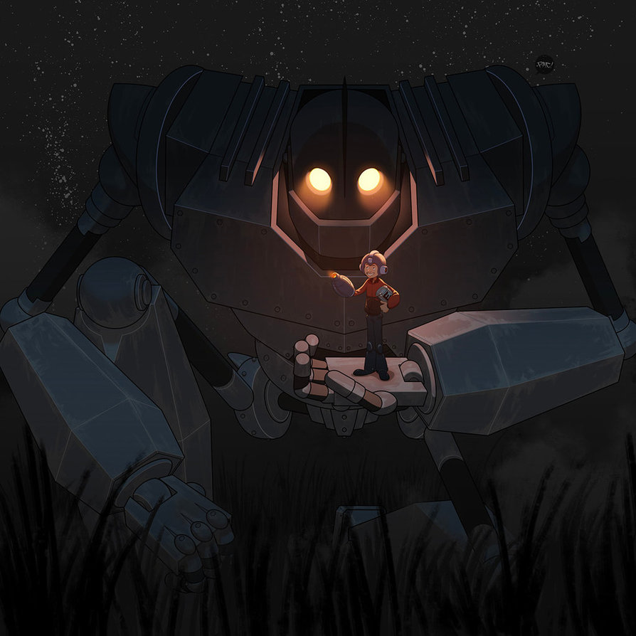 894x894 Iron Giant By Pacman23 - Iron Giant Painting