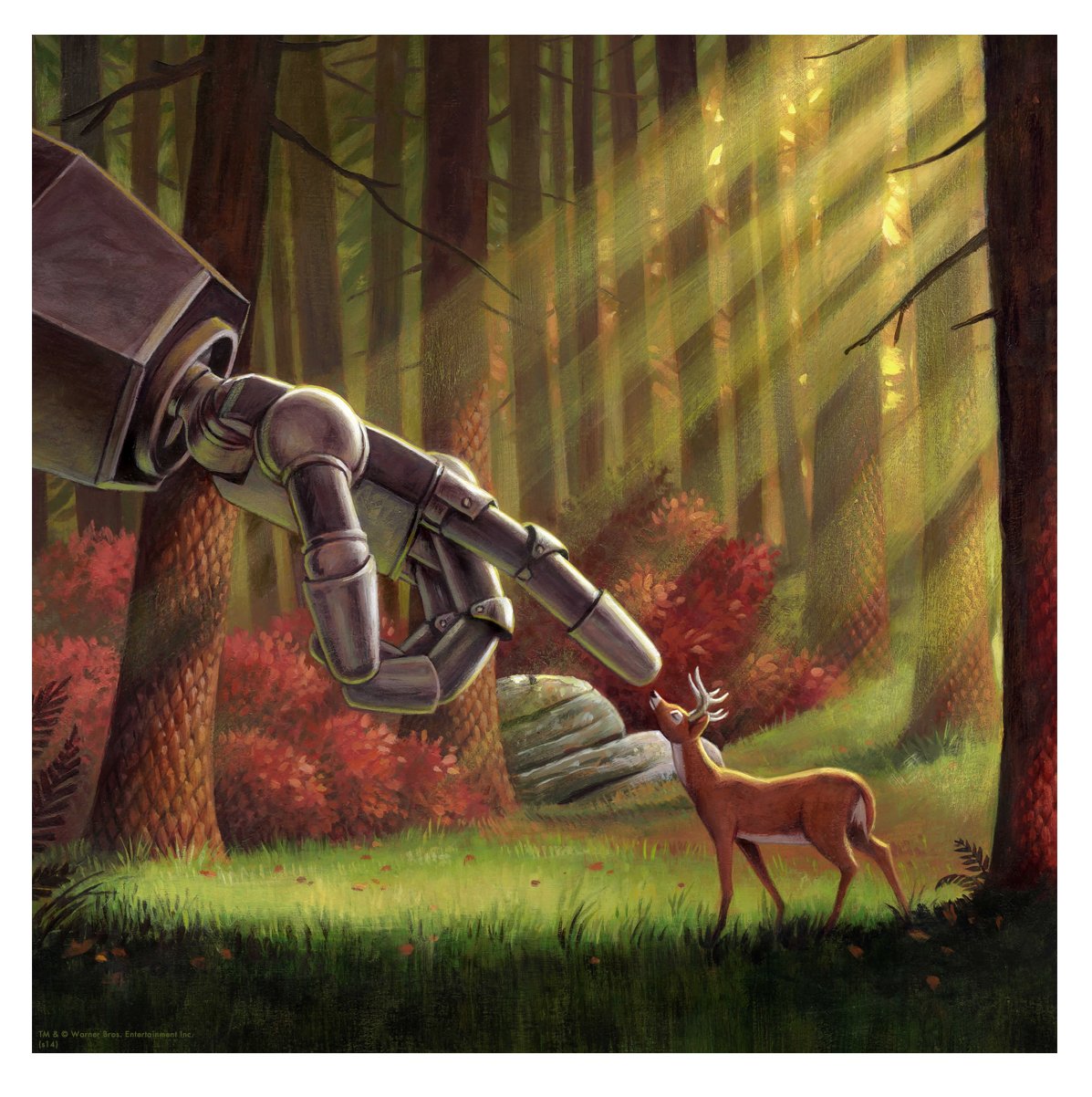 1197x1202 Jason Edmiston's Art Store Iron Giant Deer - Iron Giant Painting