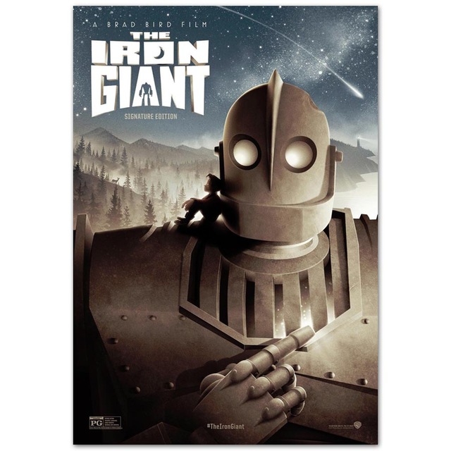 640x640 B907 The Iron Giant Hot Classic Superhero Usa Movie Top A4 Art - Iron Giant Painting