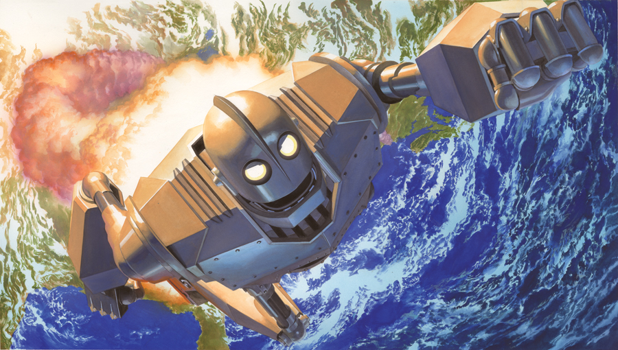900x510 Check Out Alex Ross' The Iron Giant Poster For Mondocon Collider - Iron Giant Painting